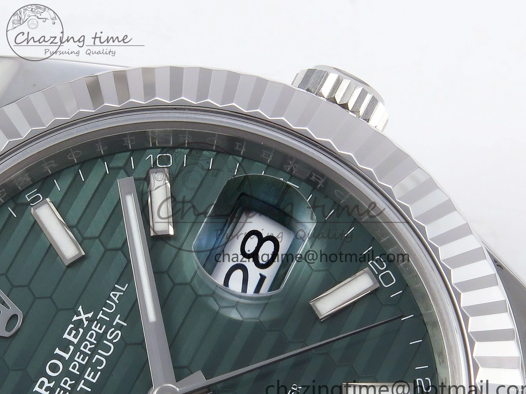 MiroTime 0120 DateJust 41 126334 904L SS VSF 1:1 Best Edition Green Textured Dial on Jubilee Bracelet VS FashionForward 1324